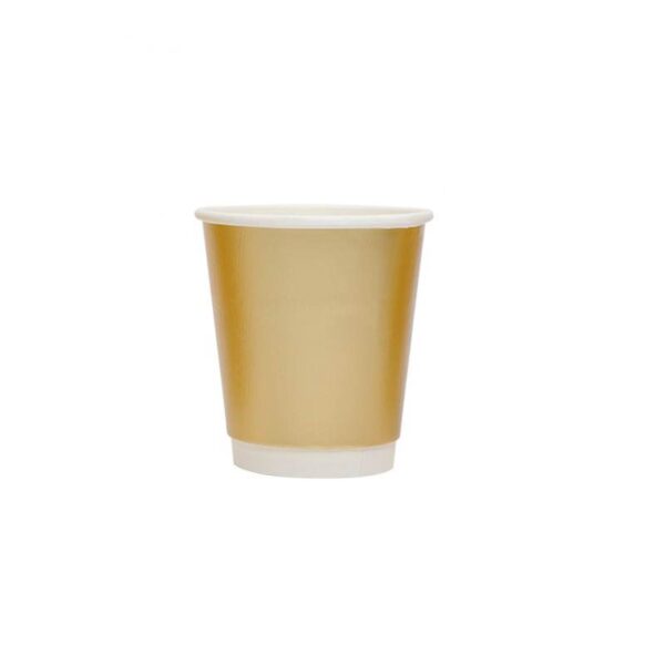 10oz Gold textured Double Wall Paper Cups