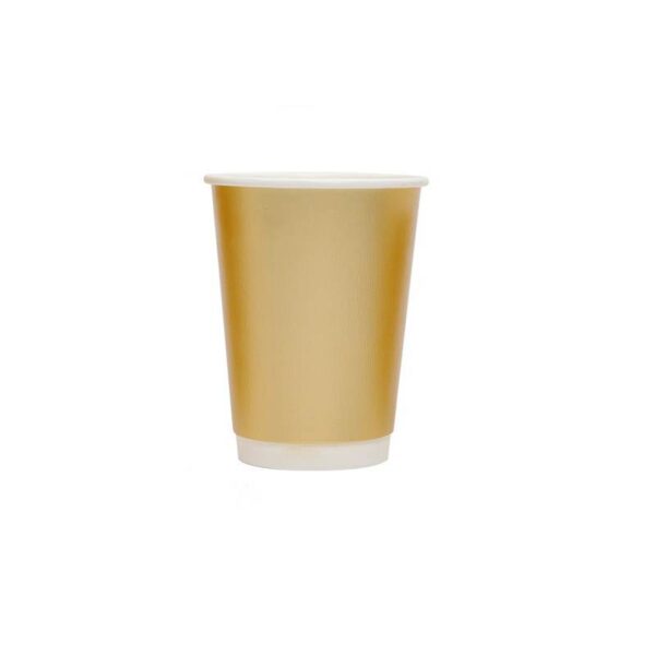 12oz Gold textured Double Wall Paper Cups