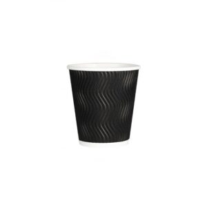 8OZ Black Ripple Double Wall Paper Hot Cups