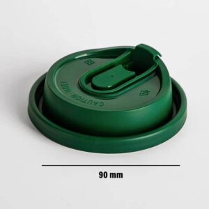 90 caliber green u-shaped cup lid