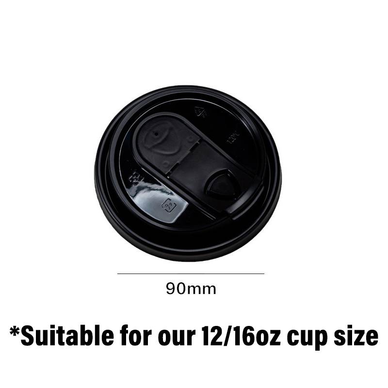 Black 90 caliber flip-up cup lid Black 90 caliber flip-up cup lid