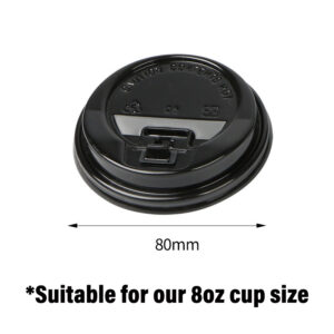 Black Cup Lids 80mm