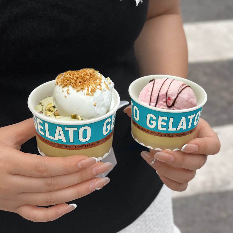 Macaron color ice cream paper cup4 Macaron color ice cream paper cup4